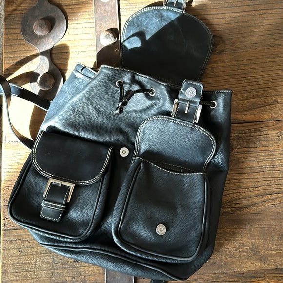 ESPIRIT Faux Leather Backpack Black - Picture 4 of 7